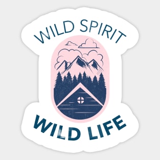 Wild Spirit, wildlife, mountain, climbing outdoor sports Sticker